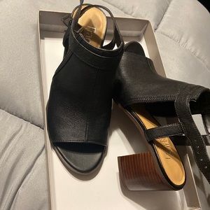 Never worn leather going out sandals. Brand new condition; see pics.